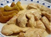 Pollo a la crema (receta econmica)